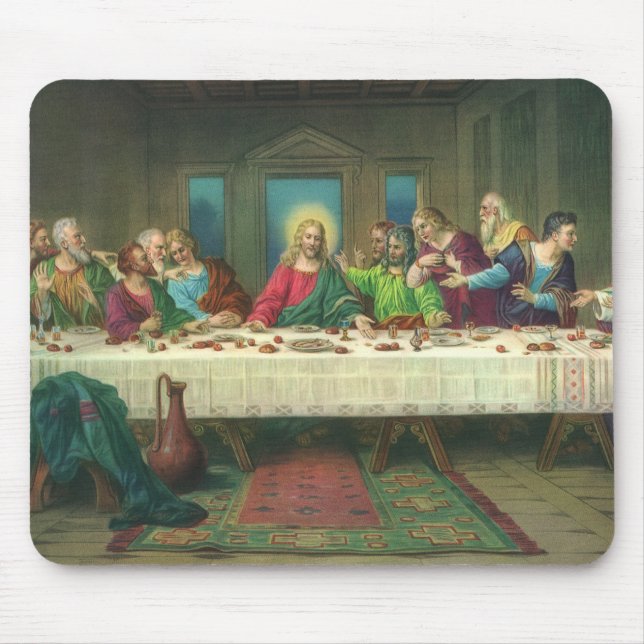 Mousepad O último jantar originalmente de Leonardo da Vinci (Frente)