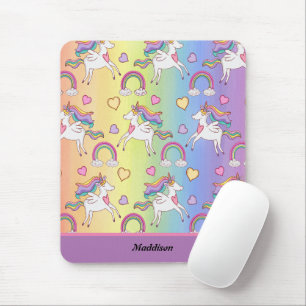 Mousepad O Unicórnio Cute Pareceu Personalizável