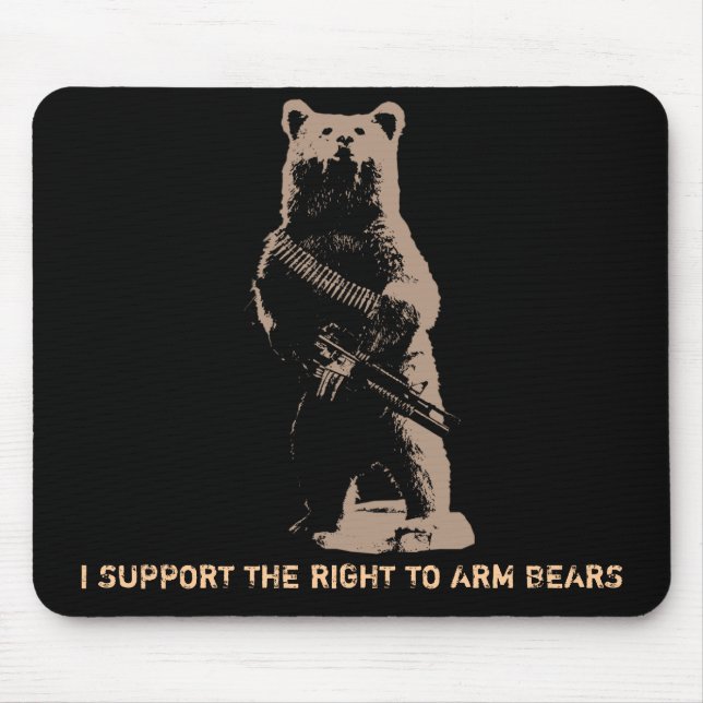 Mousepad O urso arma o urso de urso (Frente)