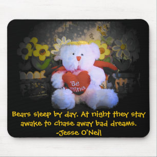 Mousepad O urso de ursinho do anjo de Gardian persegue