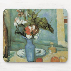 Mousepad O Vaso Azul (Flores e Frutas) de Paul Cezanne
