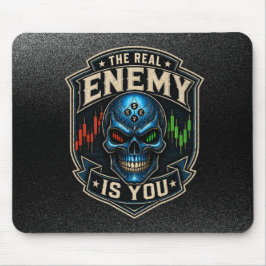 Mousepad O Verdadeiro Inimigo É Você Black Grunge