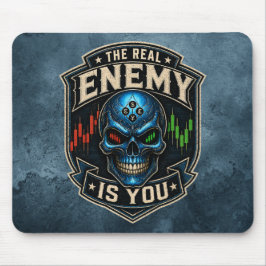 Mousepad O Verdadeiro Inimigo É Você Blue Grunge