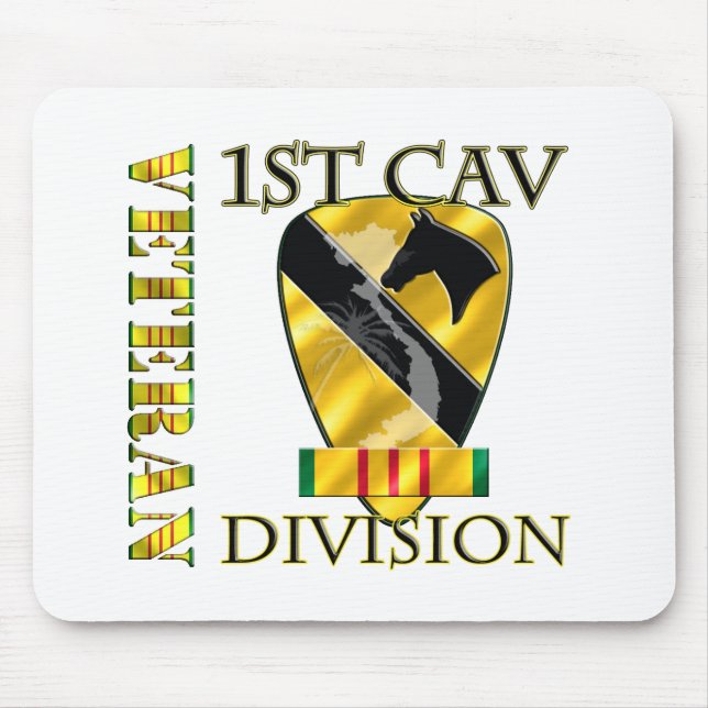 Mousepad ø Veterano de Vietnam da divisão da cavalaria (Frente)