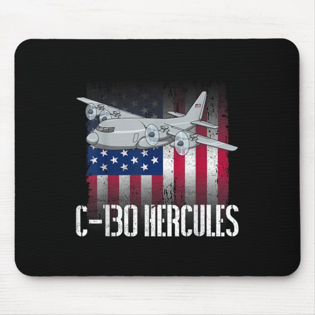 Mousepad O Veterano salgado C-130 Hércules Hercules America (Frente)