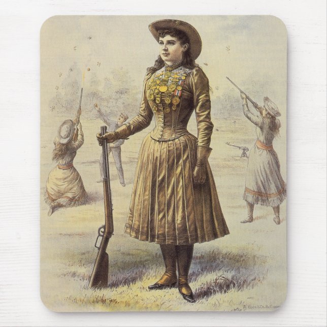 Mousepad O Wild West Show de Buffalo Bill com Annie Oakley (Frente)