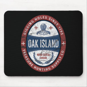 Mousepad Oak Island Treasure Hunting Retro Templar Knight T