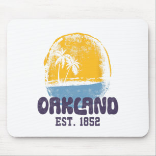 Mousepad Oakland Califórnia Retro Surfista Praia Vintage Pa
