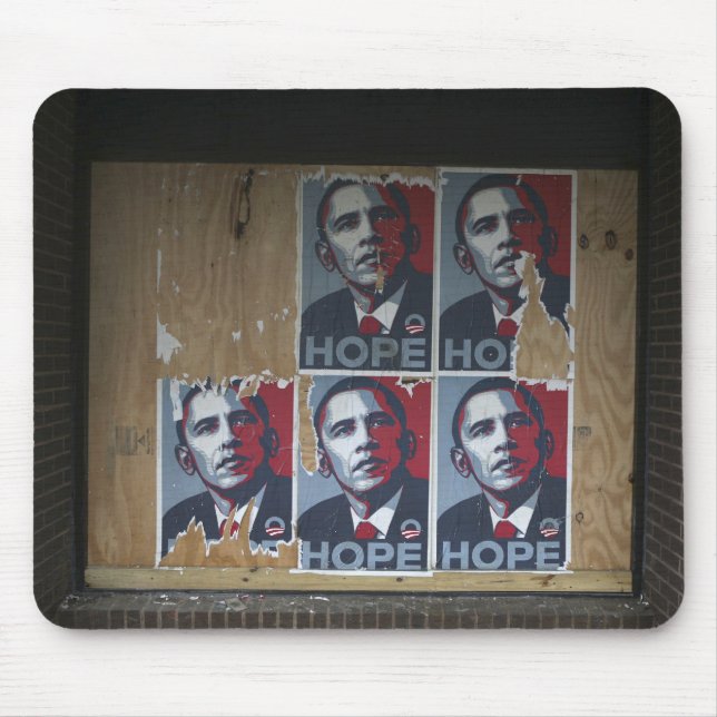 Mousepad Obama assina em uma janela fechada de um (Frente)