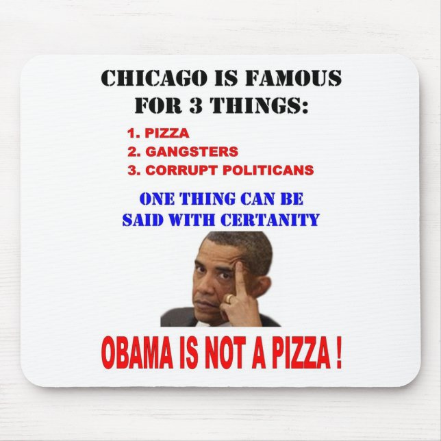 MOUSEPAD OBAMA NÃO É UMA PIZZA (Frente)