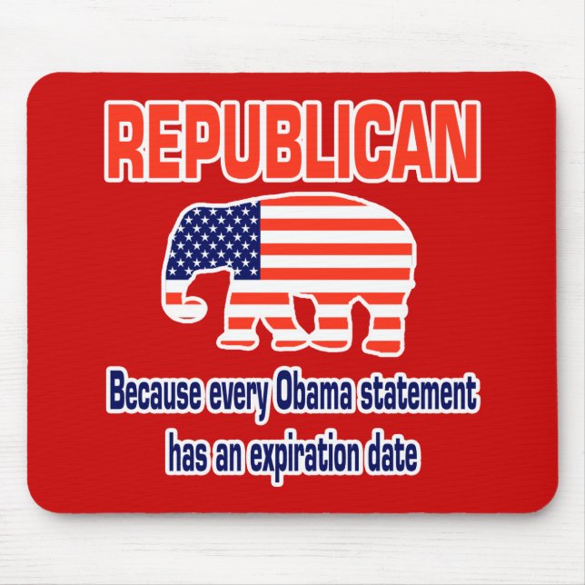 Mousepad Obama republicano engraçado (Frente)