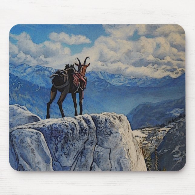 Mousepad Oberhalsi Pack Goat nas montanhas de Idaho/desenha (Frente)