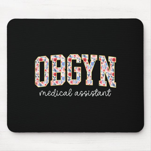 Mousepad Obgyn Medical Istant Floral Ob-gyn Medical Istant  (Frente)