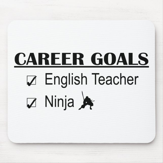 Mousepad Objetivos da carreira de Ninja - professor de (Frente)