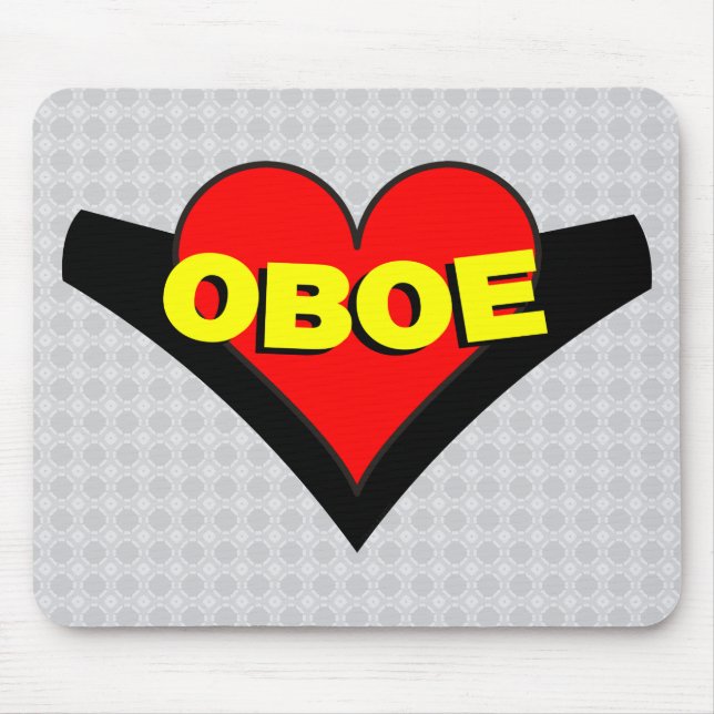 Mousepad Oboe Over Heart (Frente)