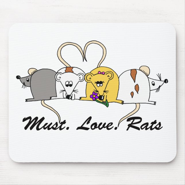 Mousepad Obrigação. Amor. Ratos Mousemat (Frente)
