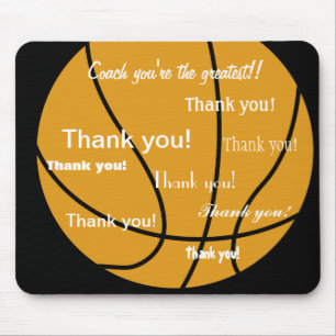 Mousepad Obrigado do basquetebol você presentes