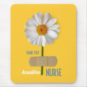 Mousepad Obrigado, enfermeira. Presente conhecido feito sob