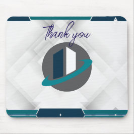 Mousepad Obrigado & Logotipo branco
