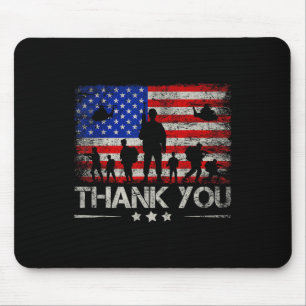 Mousepad Obrigado Patriótico Memorial Dia 4 De Julho Usa F