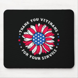 Mousepad Obrigado Veteranos Pelo Seu Serviço Sunflower Vete