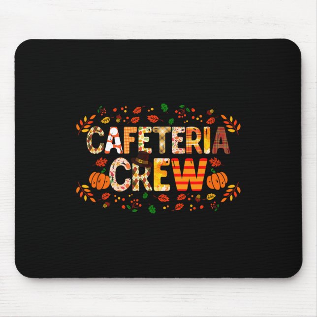 Mousepad Obrigados de Bombeiros de outono de Cafeteria Agra (Frente)