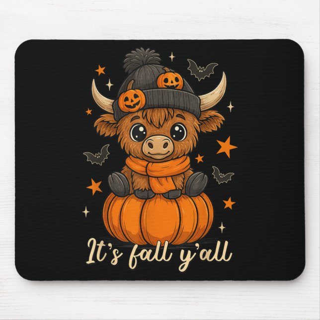 Mousepad Obrigados De Vaca Em Queda Em Highland (Frente)