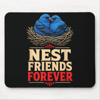 Mousepad Observação de Pássaros Amigos do Ninho para Sempre