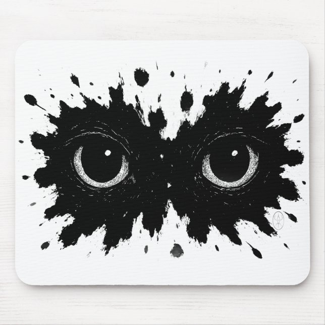 Mousepad Observador na Tinta: Sigilo da Mancha do Olho (Frente)