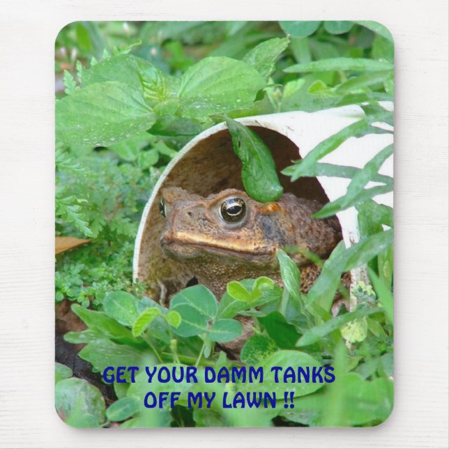 MOUSEPAD OBTENHA SEUS TANQUES DE DAMM FORA DE MEU GRAMADO!! (Frente)