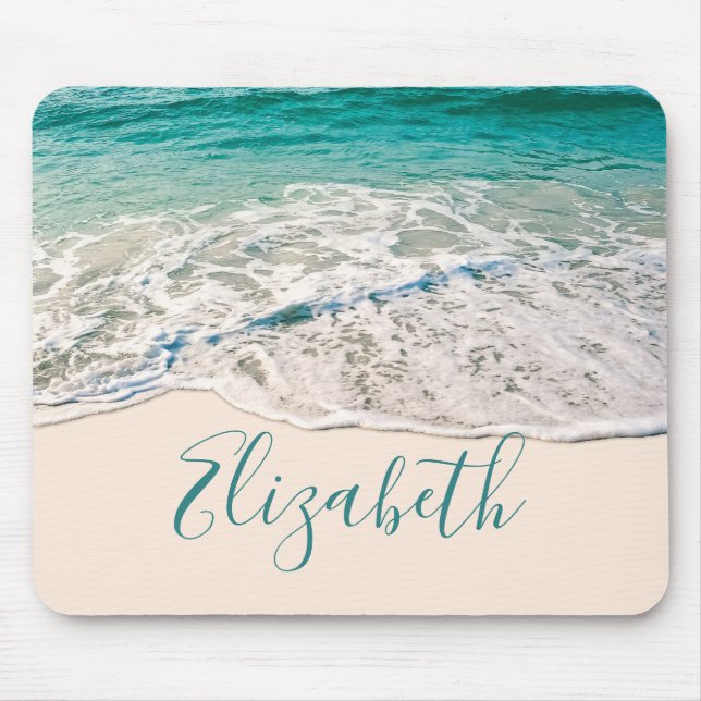 Mousepad Ocean Beach Shore para adicionar seu nome (Frente)