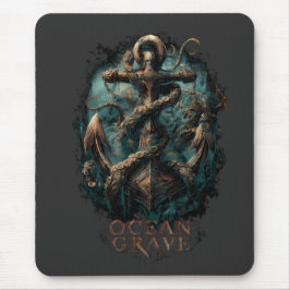 Mousepad Ocean Grave Kraken Anchor Dark Fantasy