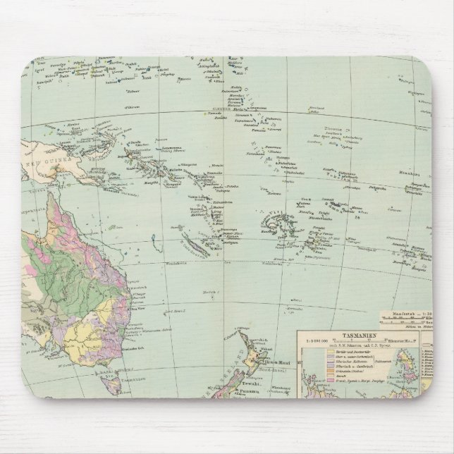 Mousepad Oceanien - Mapa Atlas da Oceania (Frente)