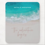Mousepad Oceano a aventura começa a colorida moderna<br><div class="desc">Girly Ocean,  a aventura começa a moderna e colorida elevação e inspiradora design de tipografia e fotografia.</div>