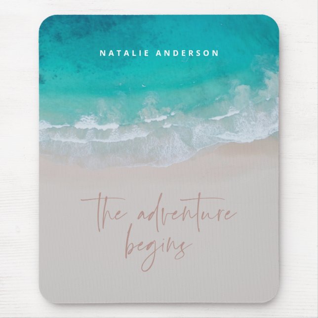 Mousepad Oceano a aventura começa a colorida moderna (Frente)