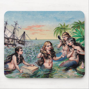 Mousepad Oceano Náutico Mágico Sereia