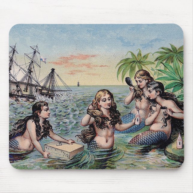Mousepad Oceano Náutico Mágico Sereia (Frente)