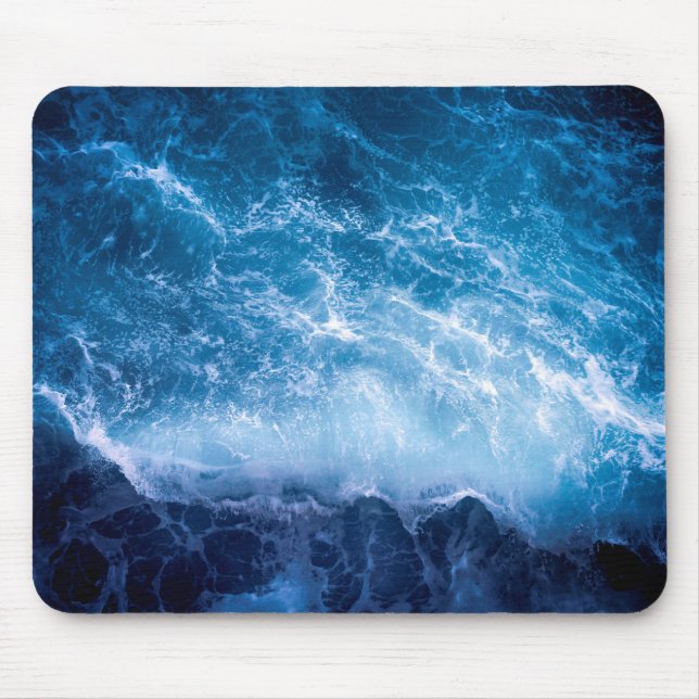 Mousepad Oceano - Ondas Azuis Escuras (Frente)