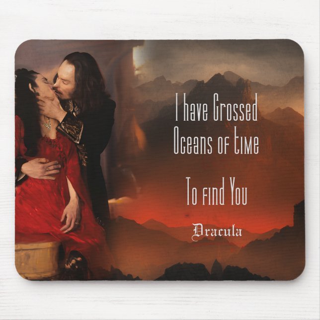Mousepad Oceanos de tempo - Pad do rato Drácula com aspas (Frente)