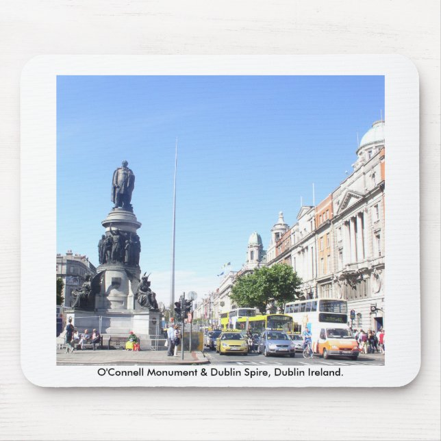 Mousepad O'Connell Monument & Dublin Spire, Dublin Irlanda (Frente)