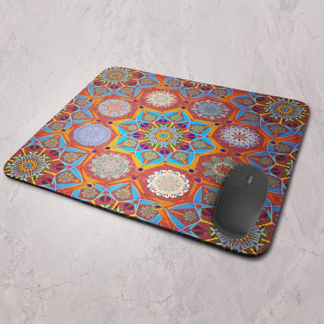 Mousepad Octo brilhante arabesque Estilo vermelho mórbido (Criador carregado)