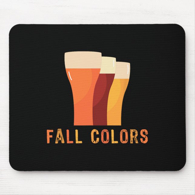 Mousepad Octoberfest Cores de queda Bebendo de cerveja engr (Frente)