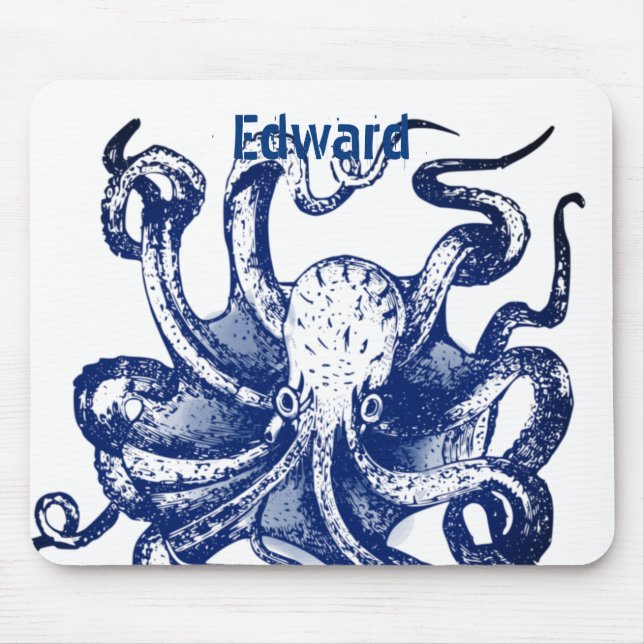 Mousepad Octopus azul (Frente)