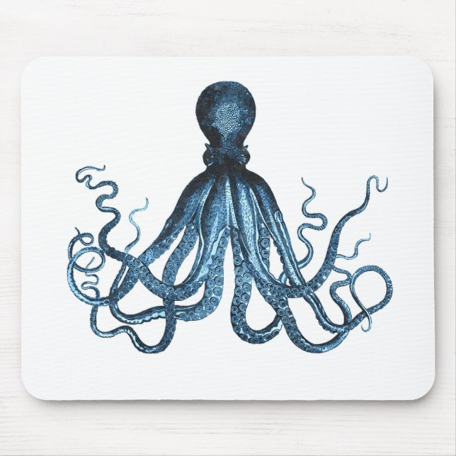 Mousepad Octopus kraken — mar litoral marítimo de praia (Frente)