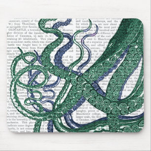 Mousepad Octopus Tentacle Green e Blue