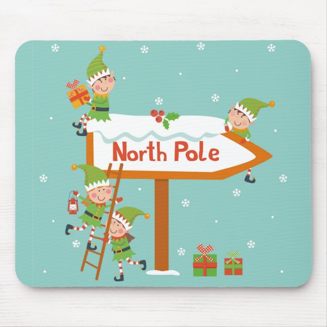 Mousepad Óculos bonitos indo para o Polo Norte (Frente)