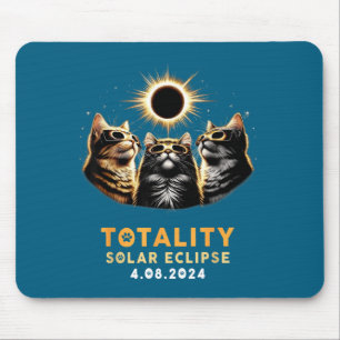 Mousepad Óculos de Eclipse Solar de Gato Divertido