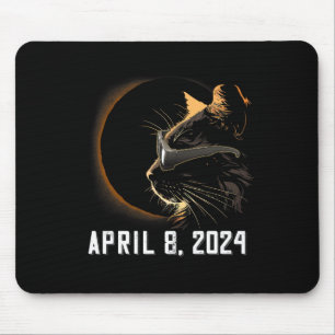 Mousepad Óculos de Eclipse Solar de Gato Óculos de Eclipse