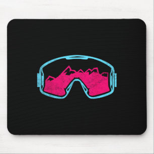 Mousepad Óculos de Esqui Retro Vintage 80s 90s Snowboard