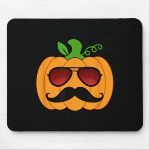 Mousepad Óculos de Sol Bigode de Abóbora Engraçados Hallowe